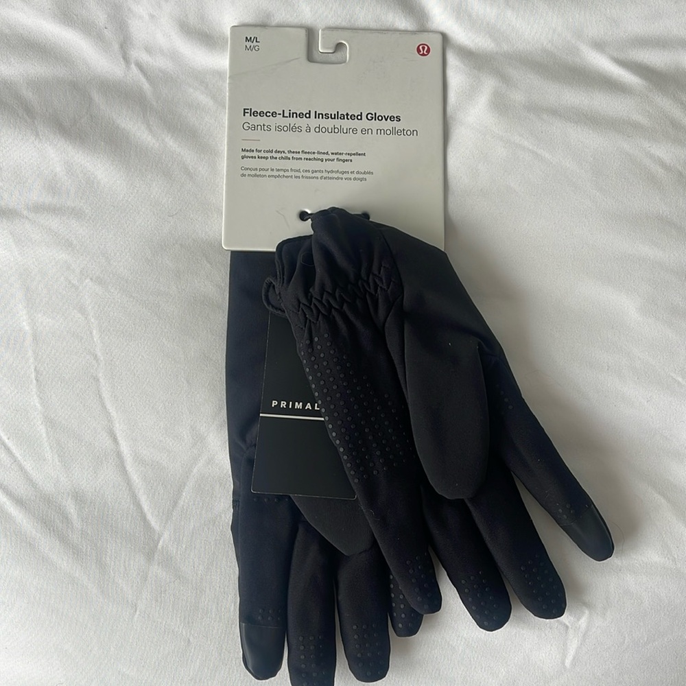 Black Fleece Lined Lululemon Gloves